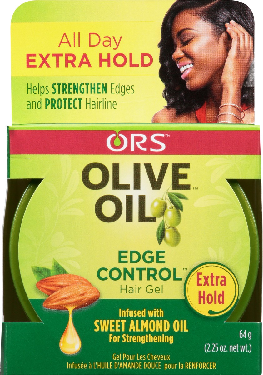 slide 6 of 9, ORS Olive Oil Edge Control Extra Hold Hair Gel 64 g, 64 g