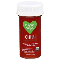 So Good So You Chill Cold-Pressed Strawberry Lemon Probiotic Juice Shot 1.7 fl oz