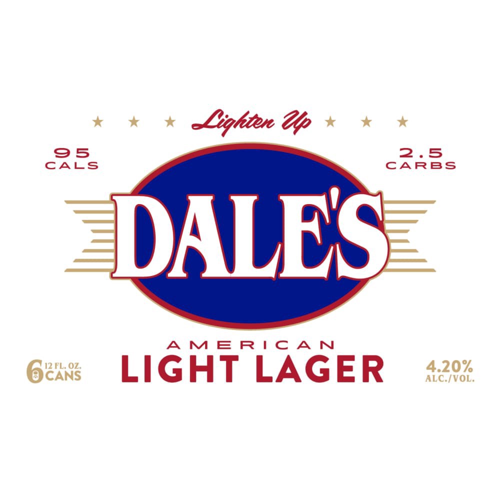 slide 2 of 4, Dale's American Light Lager Beer Cans, 6 ct; 12 fl oz