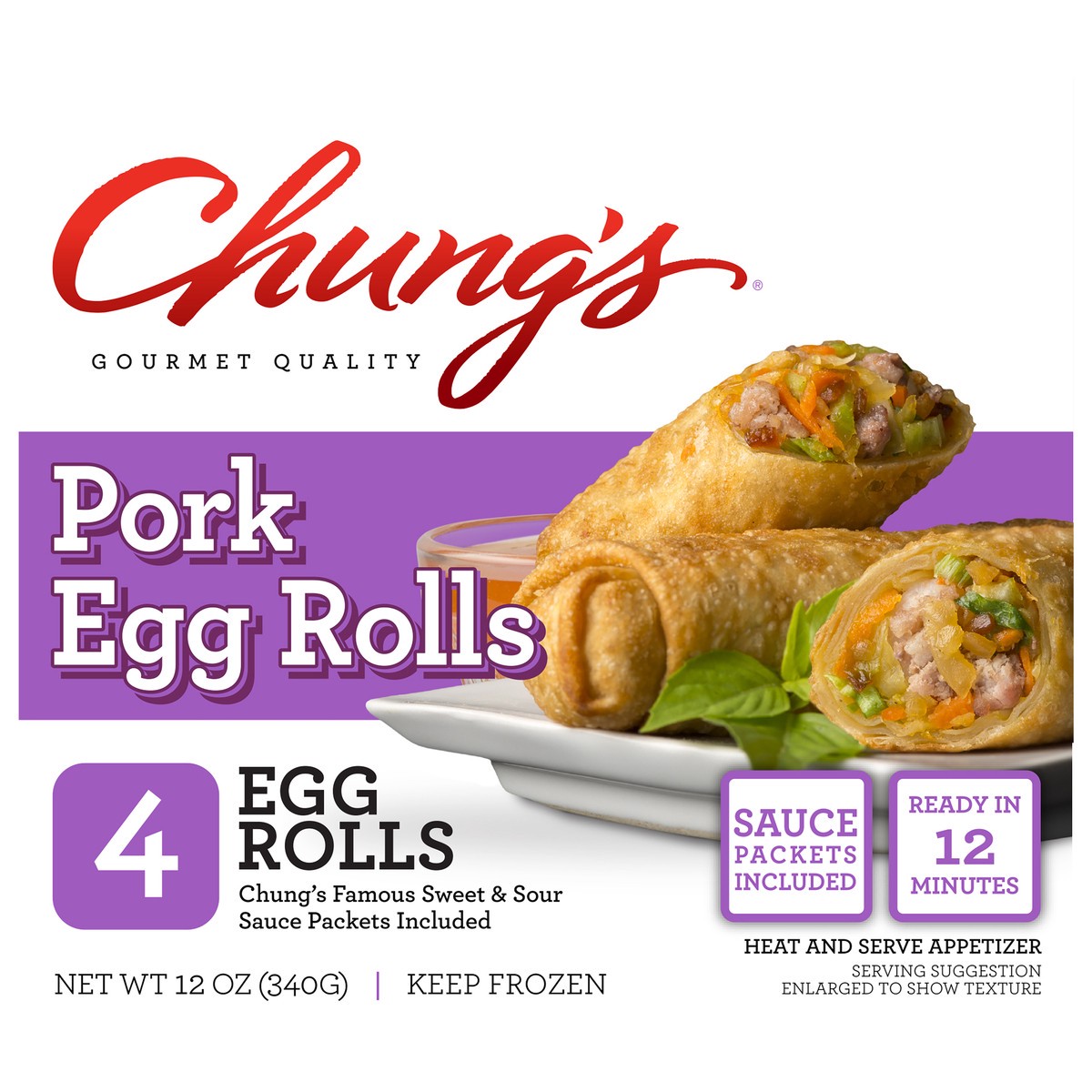 slide 8 of 10, Chung's Pork Egg Roll , 12 oz