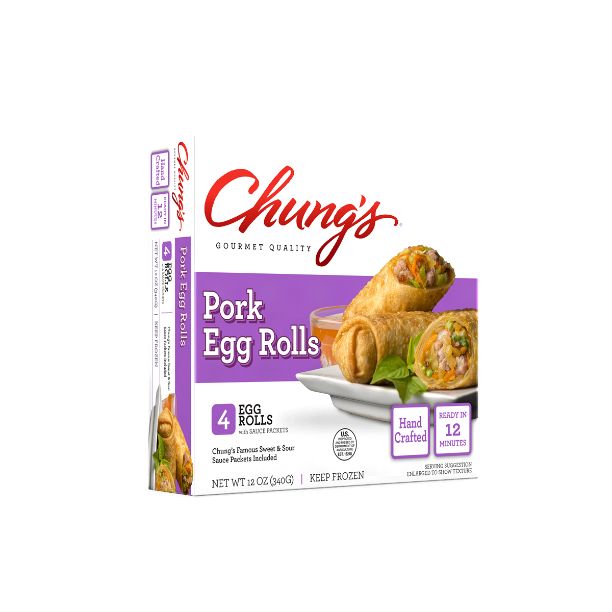 slide 1 of 1, Chung's Pork Egg Roll , 12 oz
