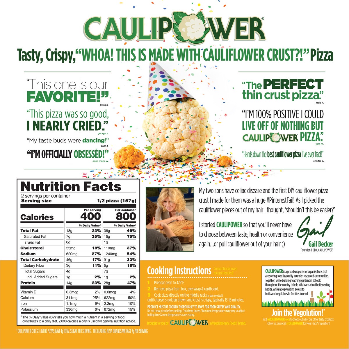 slide 2 of 11, Caulipower Cheese Lovers Stone-fired Cauliflower Crust Pizza, 11.1 oz