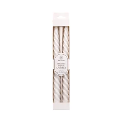 Rounded Twist Tapers - 2 pair, White, Unscented