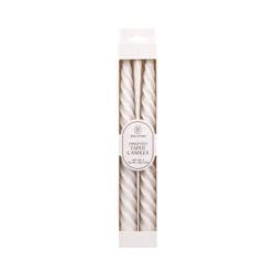 Rounded Twist Tapers - 2 pair, White, Unscented
