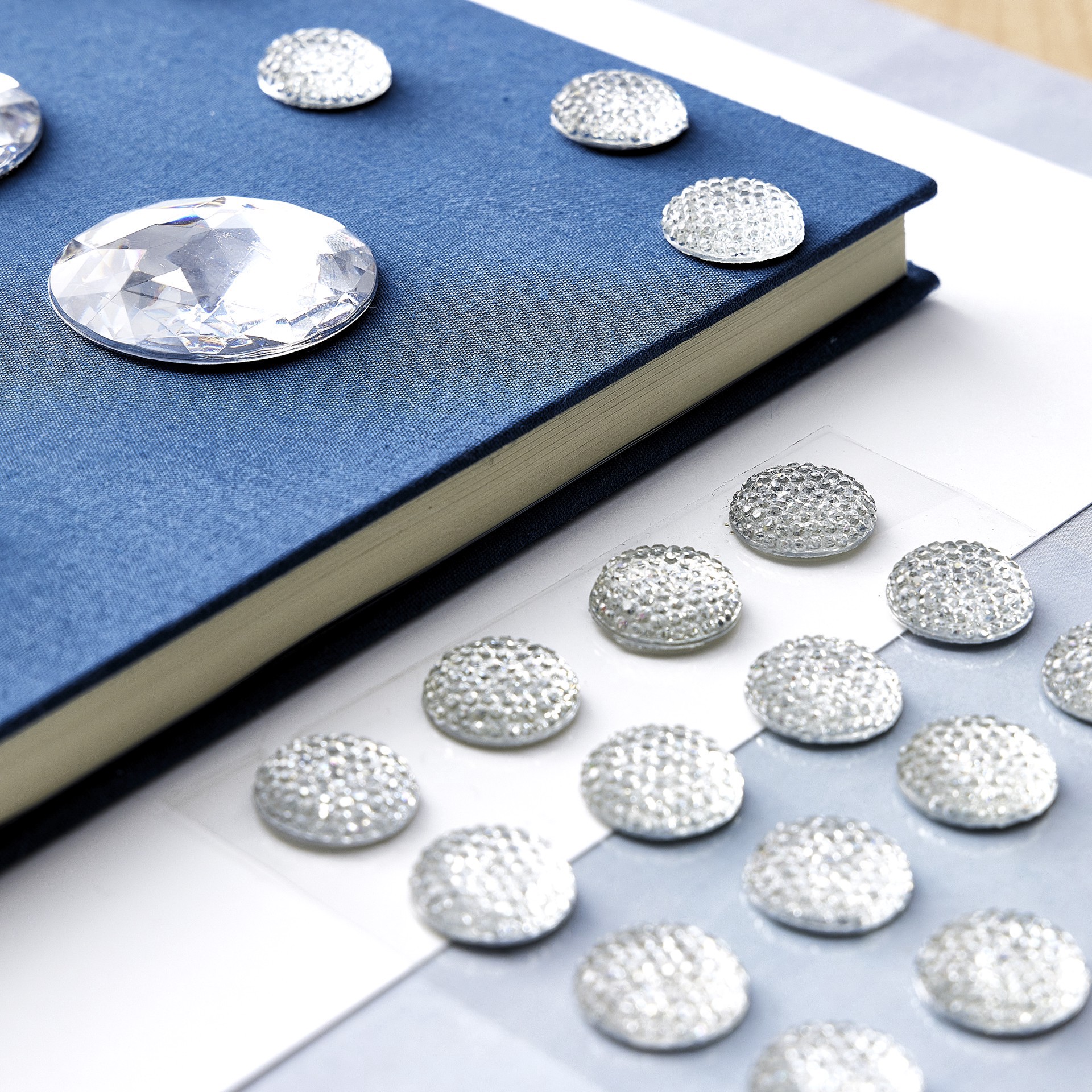 slide 2 of 3, 16mm Clear Sugar Stone Stickers By Recollections, 16mm