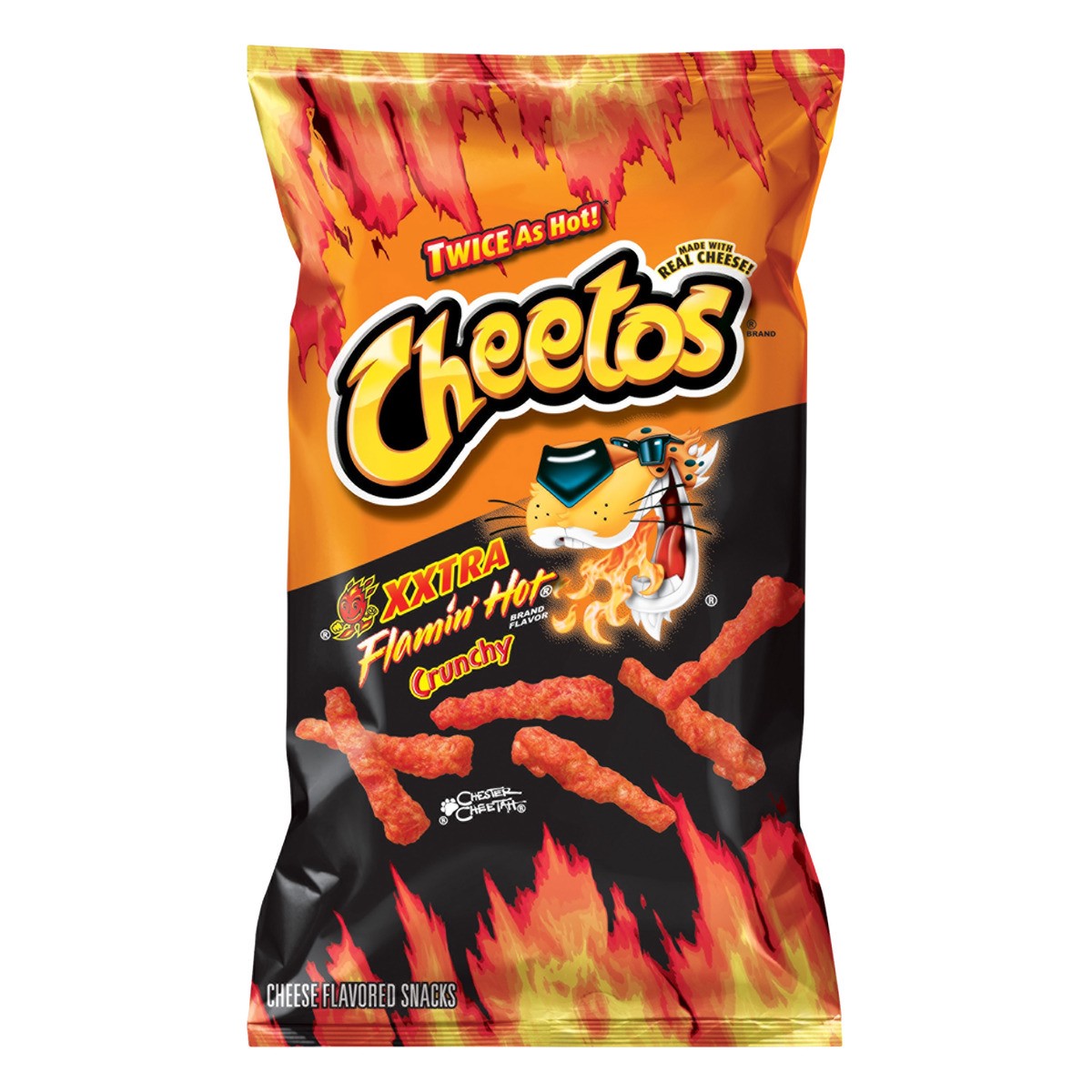 slide 1 of 6, Cheetos XXTRA Flamin' Hot Crunchy Cheese Flavored Snacks - 8.5oz, 8.5 oz