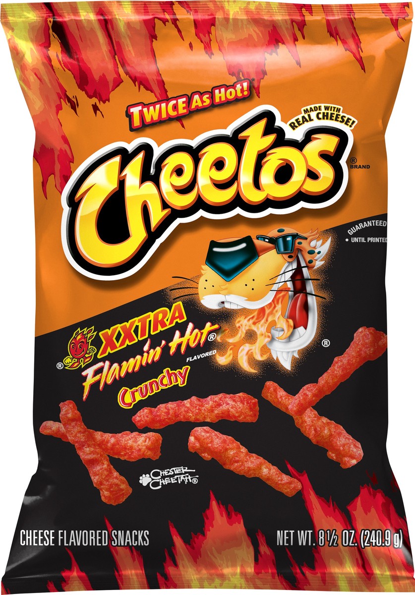 slide 5 of 6, Cheetos XXtra Flamin' Hot Crunchy Cheese Flavored Snacks, 8.5 oz
