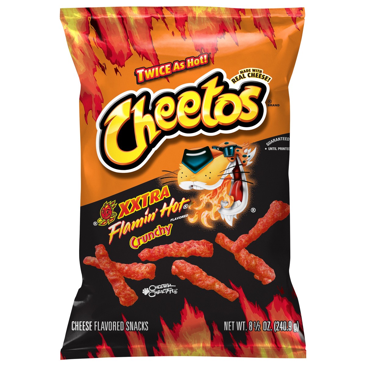 slide 4 of 6, Cheetos XXtra Flamin' Hot Crunchy Cheese Flavored Snacks, 8.5 oz