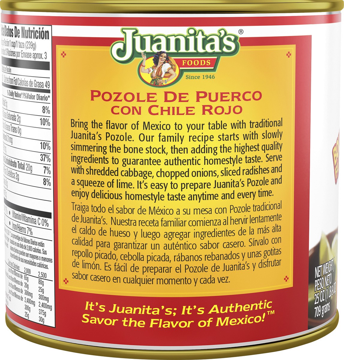 slide 3 of 4, Juanita's Juanita’s Foods Ready to Serve Pork Pozole with Red Chile Soup, 25 oz Can, 25 oz