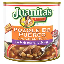 Juanita's Juanita’s Foods Ready to Serve Pork Pozole with Red Chile Soup, 25 oz Can