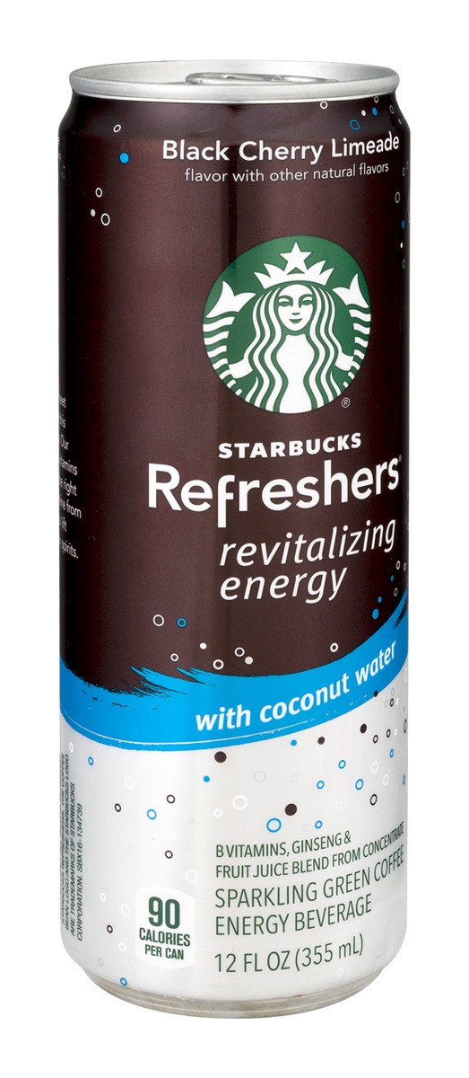 slide 6 of 7, Starbucks Refreshers Sparkling Juice Blend Drink Black Cherry Limeade Flavored - 12 oz, 12 oz