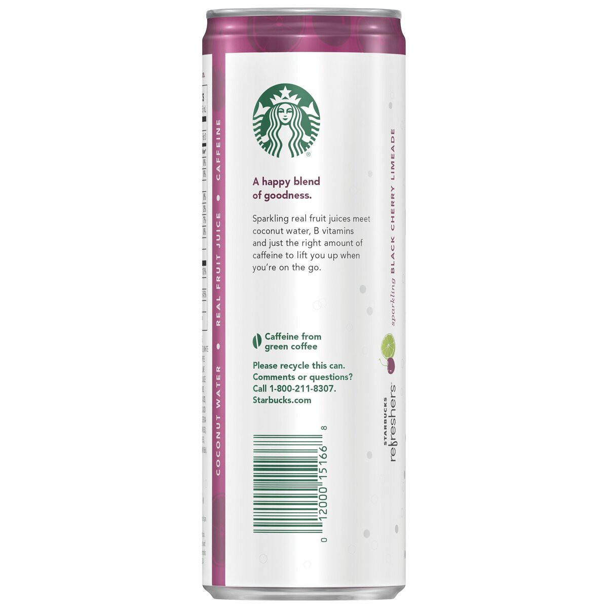 slide 7 of 7, Starbucks Refreshers Sparkling Juice Blend Drink Black Cherry Limeade Flavored - 12 oz, 12 oz