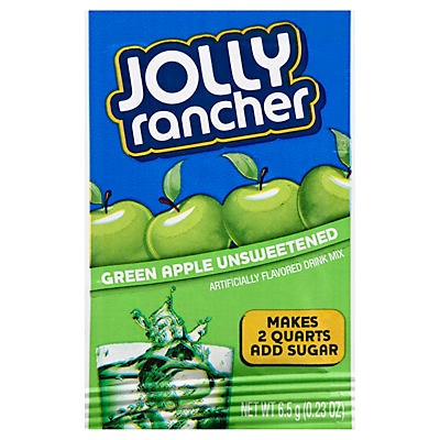 slide 1 of 1, Jolly Rancher Green Apple Unsweetened Drink Mix, 0.23 oz