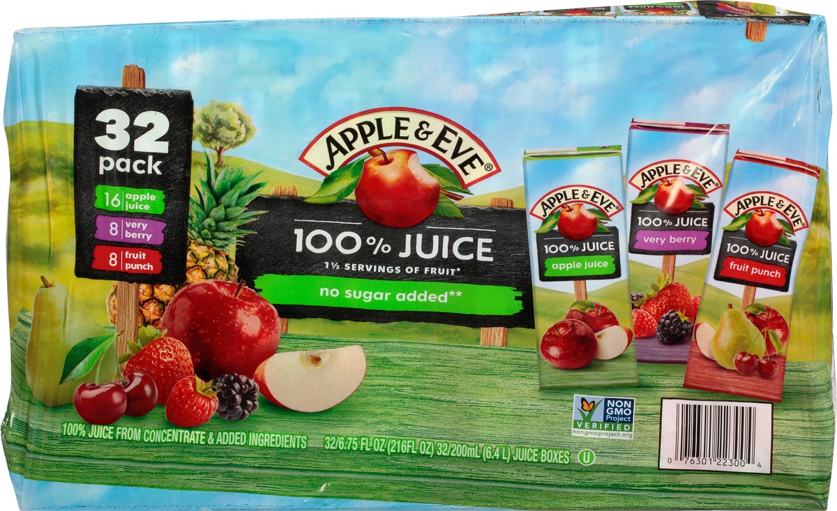 slide 8 of 10, Apple & Eve Apple/Very Berry/Fruit Punch 100% Juice 32 - 6.75 fl oz Boxes, 32 ct; 6.75 fl oz