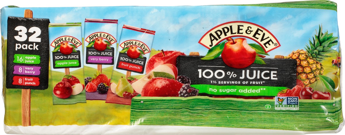 slide 3 of 10, Apple & Eve Apple/Very Berry/Fruit Punch 100% Juice 32 - 6.75 fl oz Boxes, 32 ct; 6.75 fl oz