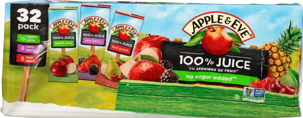 slide 4 of 10, Apple & Eve Apple/Very Berry/Fruit Punch 100% Juice 32 - 6.75 fl oz Boxes, 32 ct; 6.75 fl oz