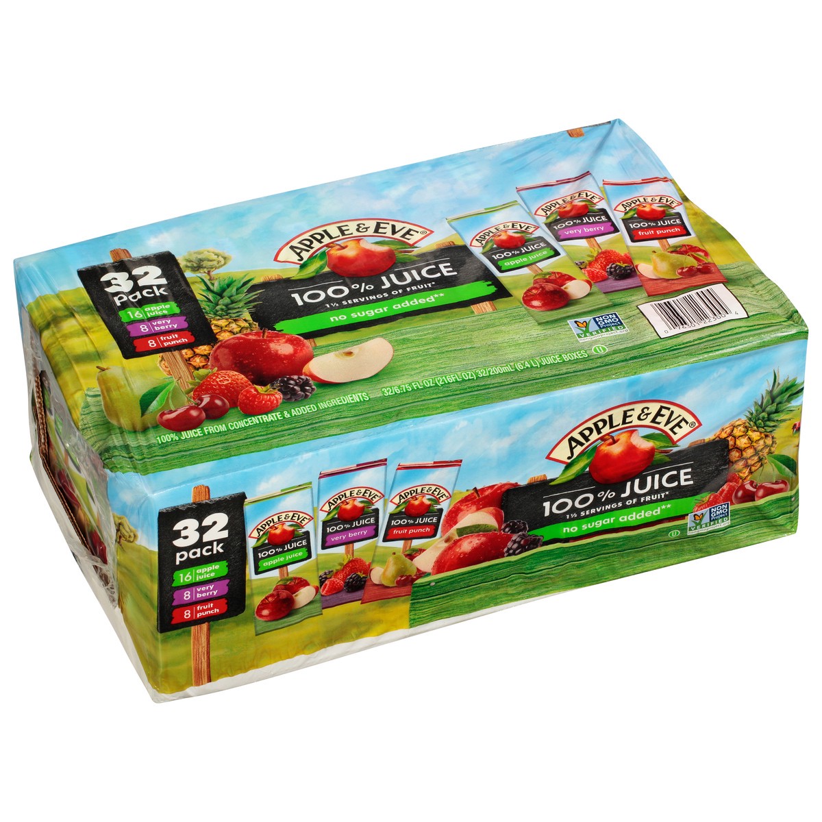 slide 10 of 10, Apple & Eve Apple/Very Berry/Fruit Punch 100% Juice 32 - 6.75 fl oz Boxes, 32 ct; 6.75 fl oz