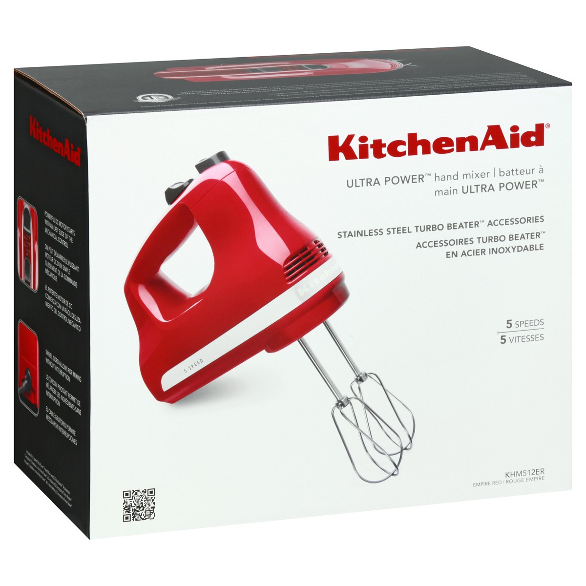 slide 2 of 9, KitchenAid Ultra Power Empire Red 5 Speed Hand Mixer 1 ea, 1 ct