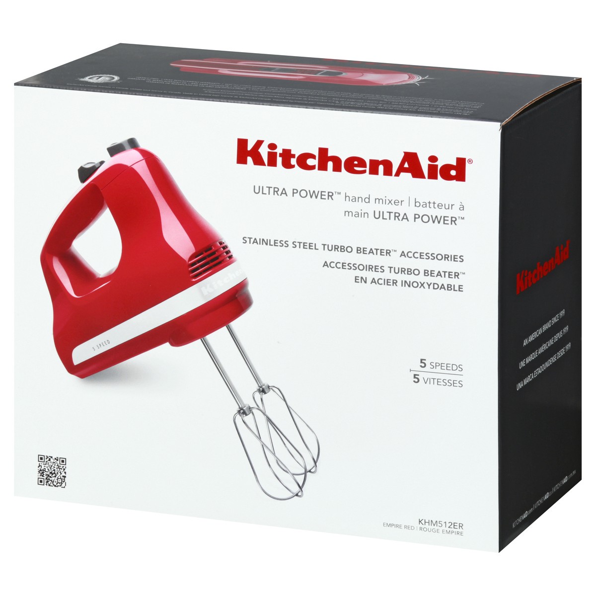 slide 7 of 9, KitchenAid Ultra Power Empire Red 5 Speed Hand Mixer 1 ea, 1 ct