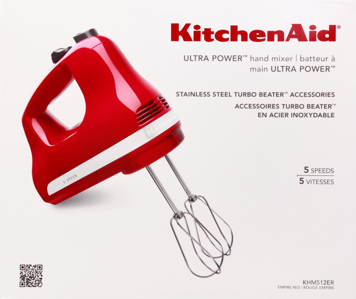 slide 9 of 9, KitchenAid Ultra Power Empire Red 5 Speed Hand Mixer 1 ea, 1 ct