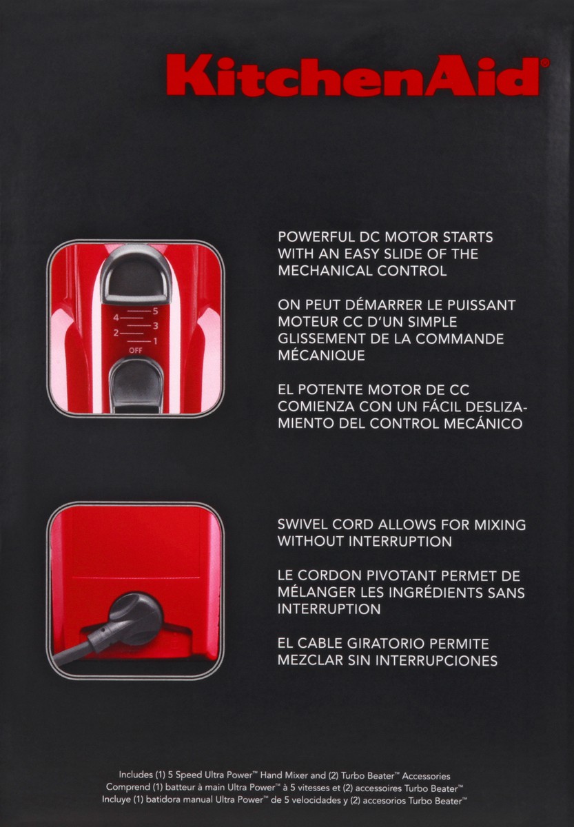 slide 4 of 9, KitchenAid Ultra Power Empire Red 5 Speed Hand Mixer 1 ea, 1 ct