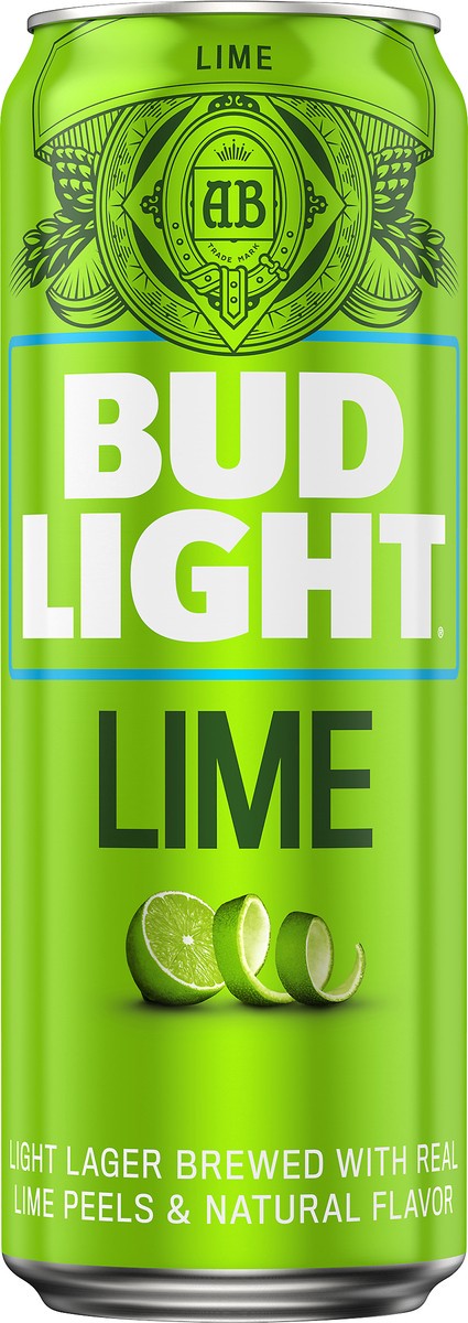 slide 3 of 9, Bud Light Lager Lime Beer 1 pt, 25 fl oz