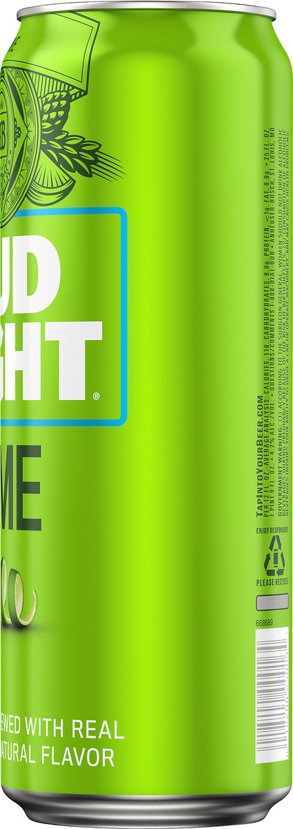 slide 5 of 9, Bud Light Lager Lime Beer 1 pt, 25 fl oz