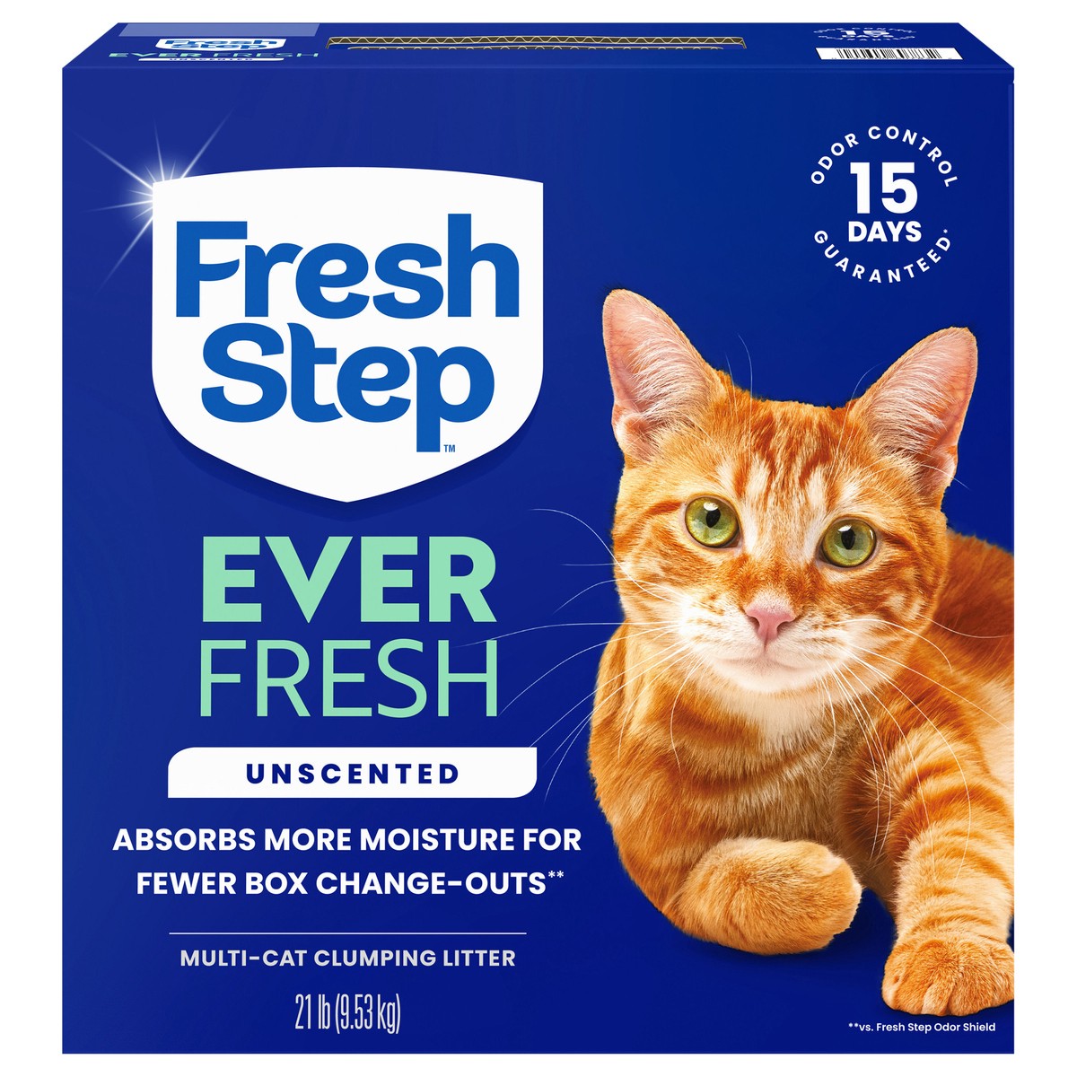 slide 1 of 13, Fresh Step Ever Fresh Unscented Clumping Litter 21 lb, 21 lb