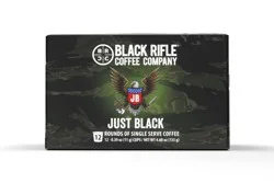 Black Rifle Ground Medium Just Black Coffee 12 - 0.39 oz K-Cup Pods