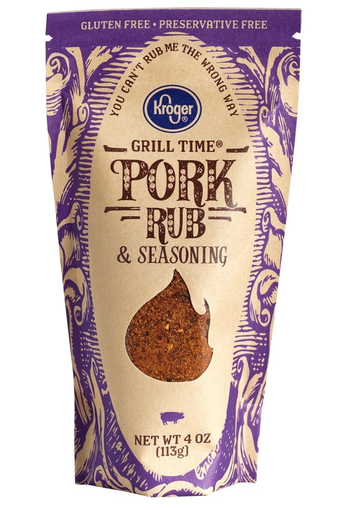 slide 1 of 1, Kroger Grill Time Pork Rub & Seasoning, 4 oz