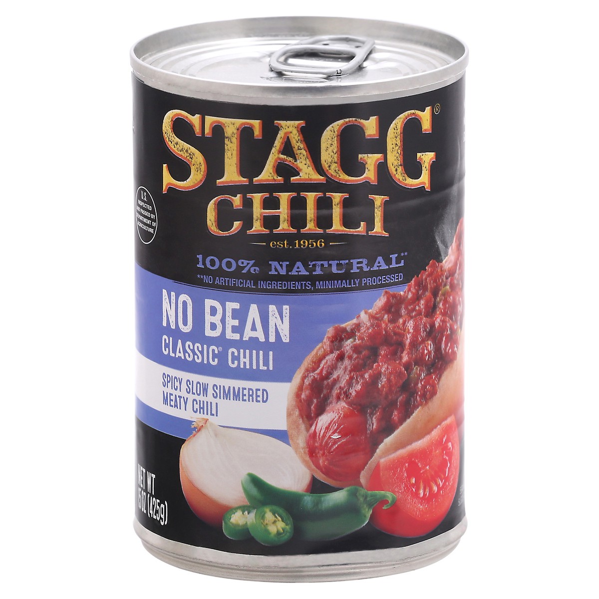 slide 2 of 13, Stagg No Bean Classic Chili Spicy Slow Simmered Meaty Chili 15 oz Can, 15 oz