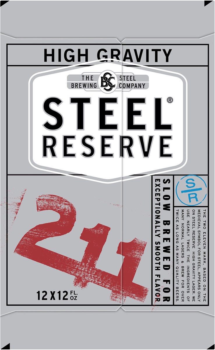 slide 3 of 7, Steel Reserve Beer, 144 fl oz