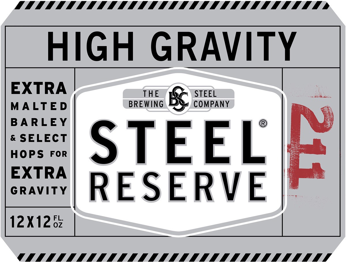 slide 4 of 7, Steel Reserve Beer, 144 fl oz