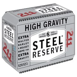 Steel Reserve High Gravity Malt Liquor, 12 Pack 12 fl oz Cans