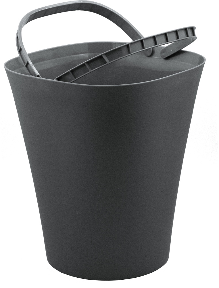 slide 1 of 1, Glad Deco Waste Bin With Bag Ring - Grey, 8.5 liter