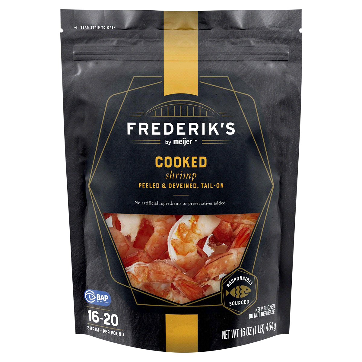 slide 1 of 5, Frederiks by Meijer 16/20 Cooked Shrimp, 16 oz, 16 oz