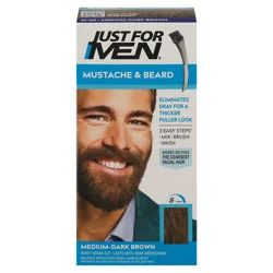 Just For Men Mustache & Beard Color Medium-Dark Brown M-40, 1 kit