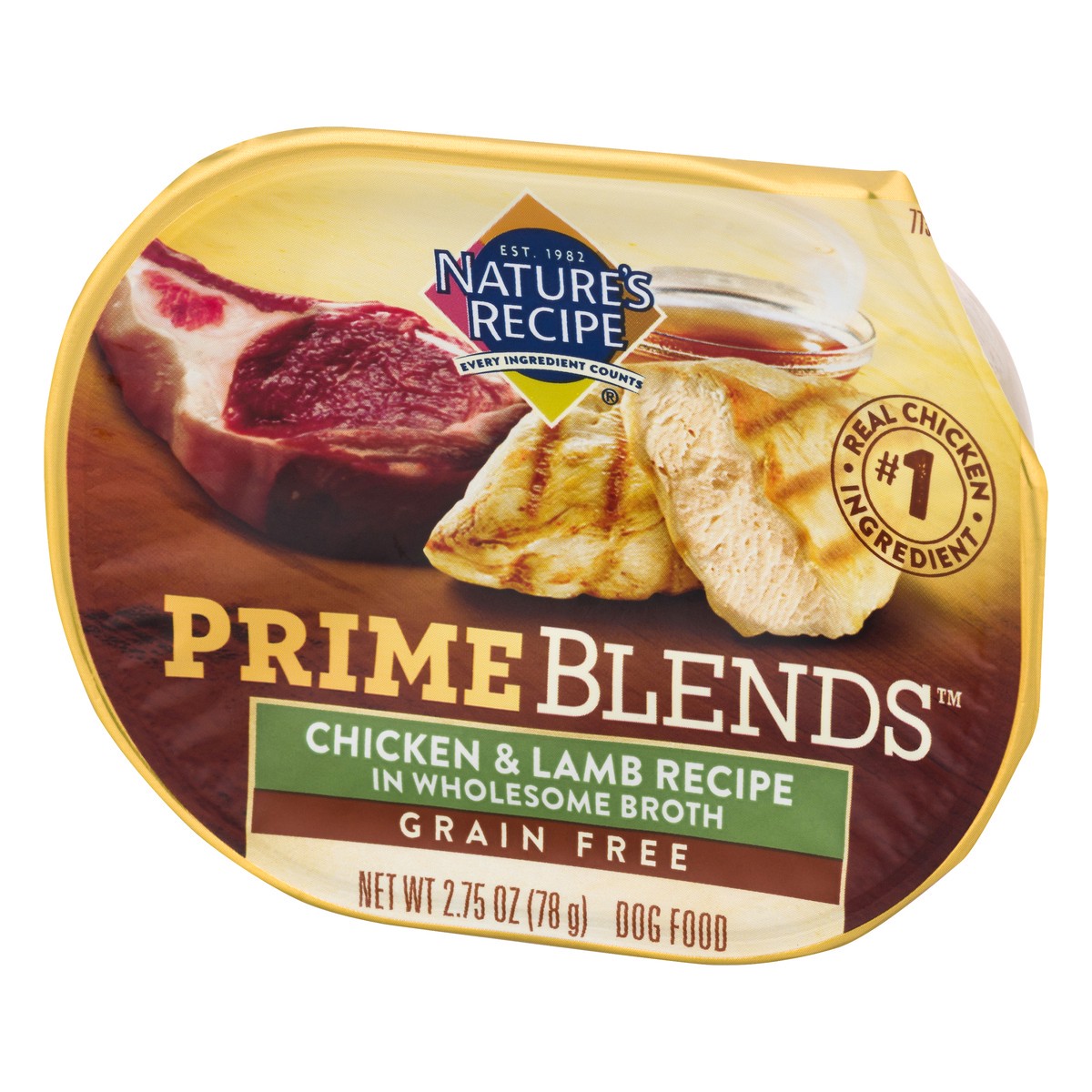 slide 7 of 9, Nature's Recipe Nature''s Recipe Grain Free Chicken & Lamb Recipe in Savory Broth Wet Dog Food, 2.75 oz. Cup, 2.7 oz