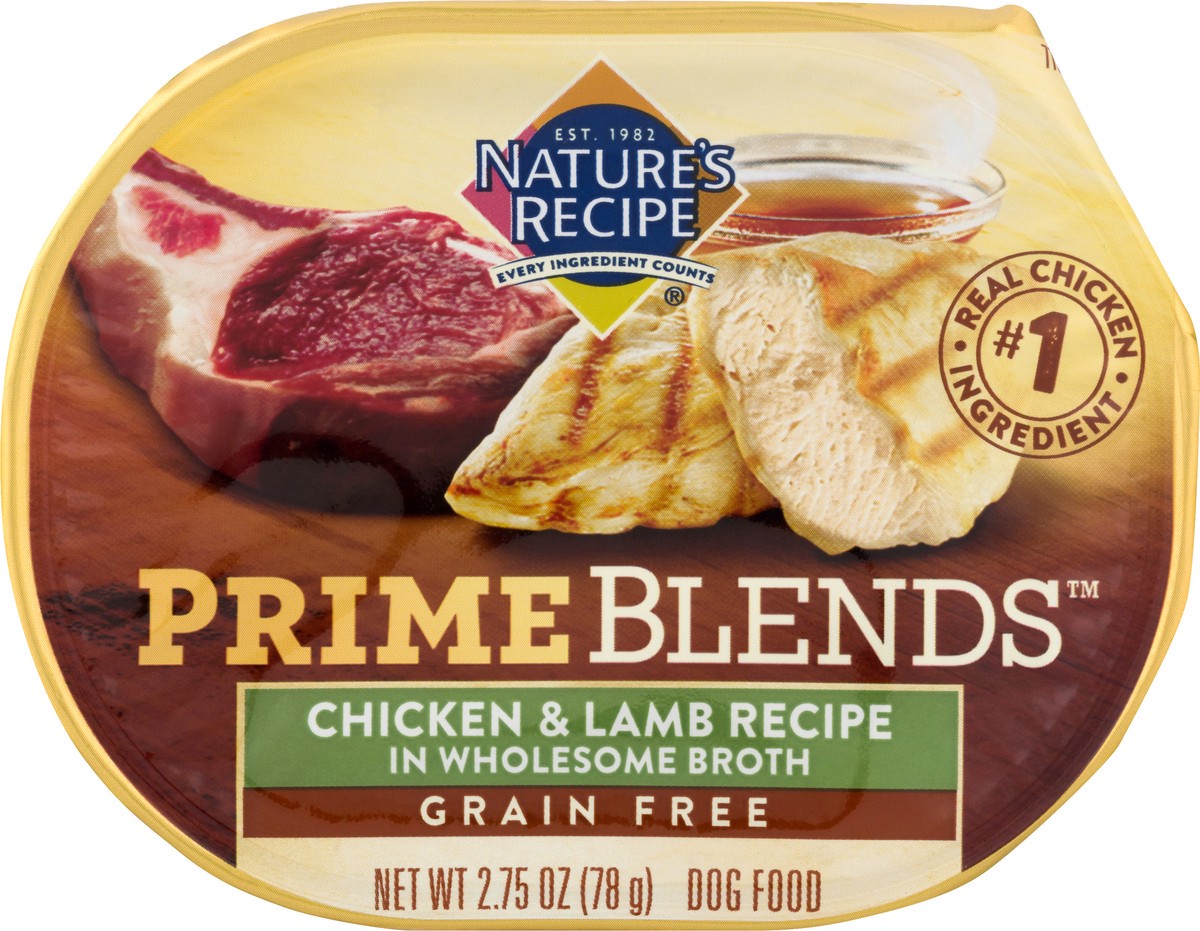 slide 5 of 9, Nature's Recipe Nature''s Recipe Grain Free Chicken & Lamb Recipe in Savory Broth Wet Dog Food, 2.75 oz. Cup, 2.7 oz