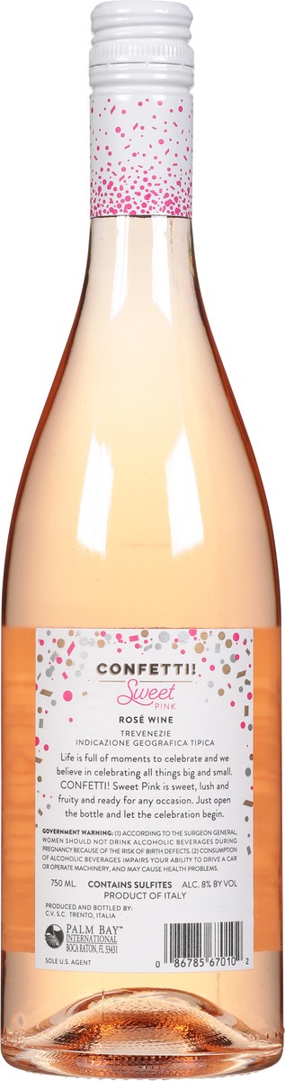 slide 5 of 9, CONFETTI! Rose, Sweet Pink, 750 ml
