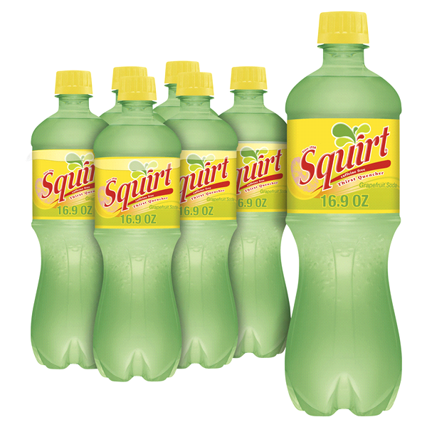 slide 11 of 25, Squirt 6 Pack Caffeine Free Grapefruit Soda Thirst Quencher 6 - 16.9 fl oz Bottles, 6 ct