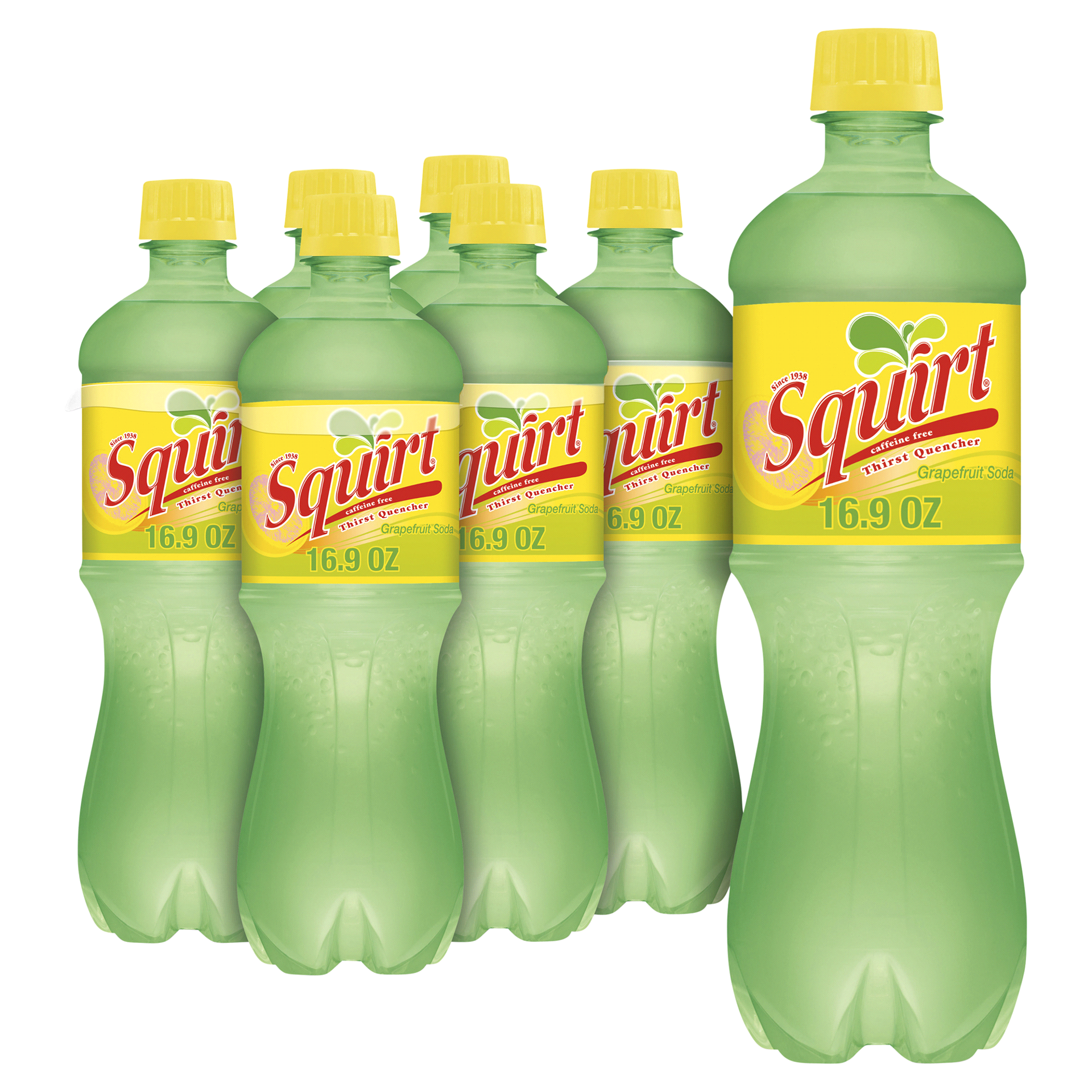 slide 5 of 25, Squirt 6 Pack Caffeine Free Grapefruit Soda Thirst Quencher 6 - 16.9 fl oz Bottles, 6 ct