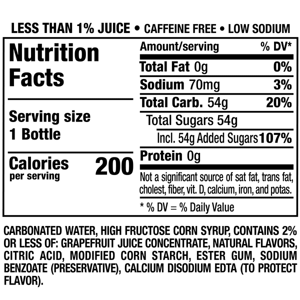 slide 8 of 25, Squirt 6 Pack Caffeine Free Grapefruit Soda Thirst Quencher 6 - 16.9 fl oz Bottles, 6 ct