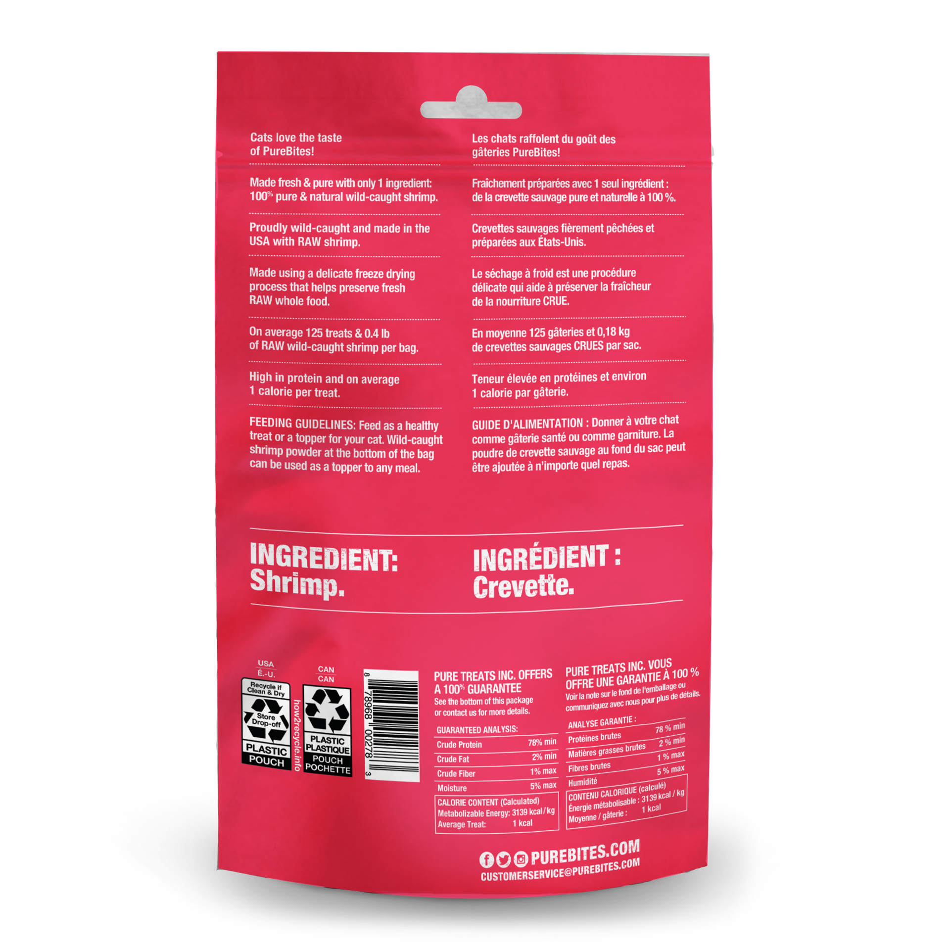 slide 2 of 5, PureBites Freeze Dried Shrimp Cat Treats 23g | 1 Ingredient | Made in USA, 23 g