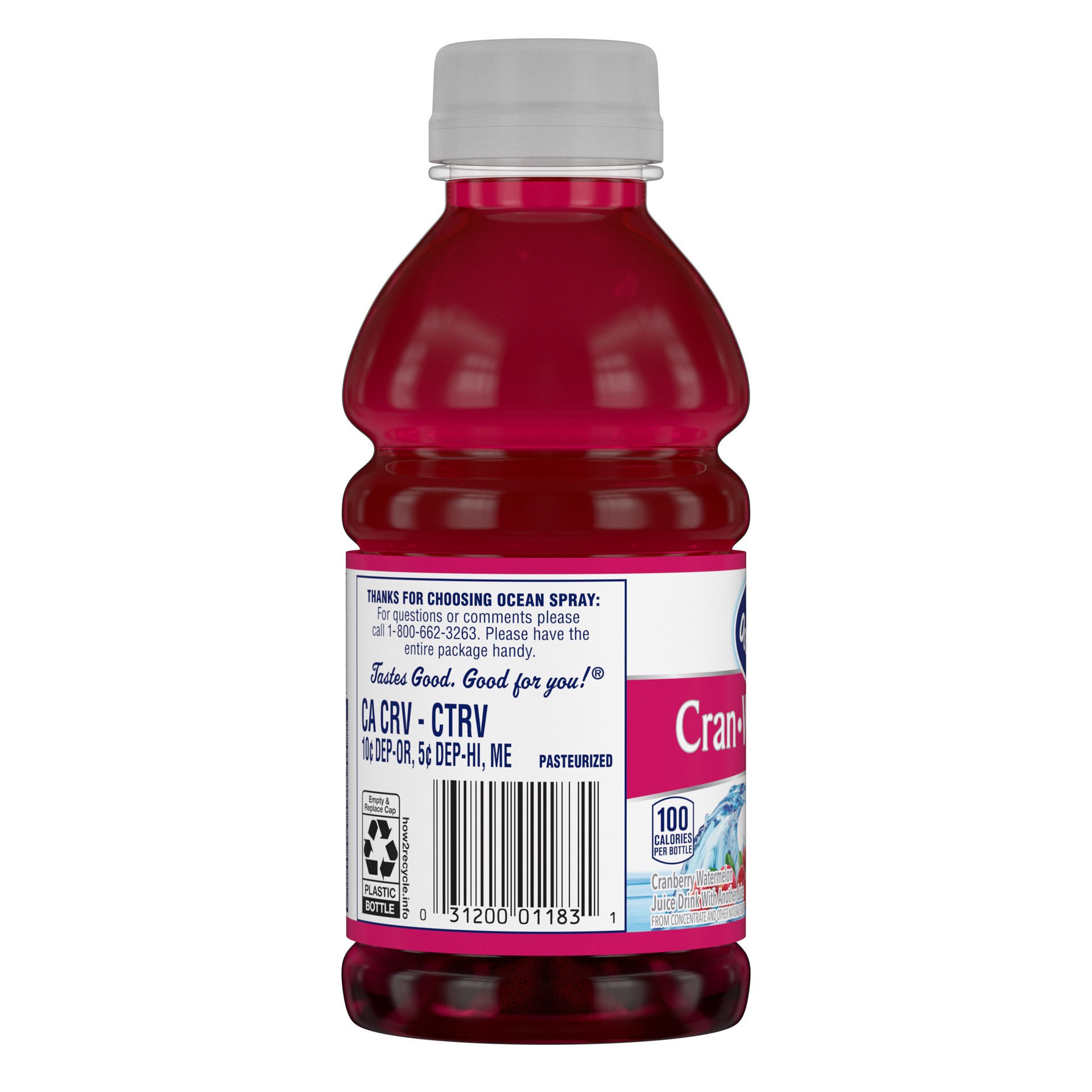 slide 7 of 10, Ocean Spray Cran-Watermelon™ Cranberry Watermelon Juice Drinks, 10 Fl Oz Bottles, 6 Count, 60 fl oz