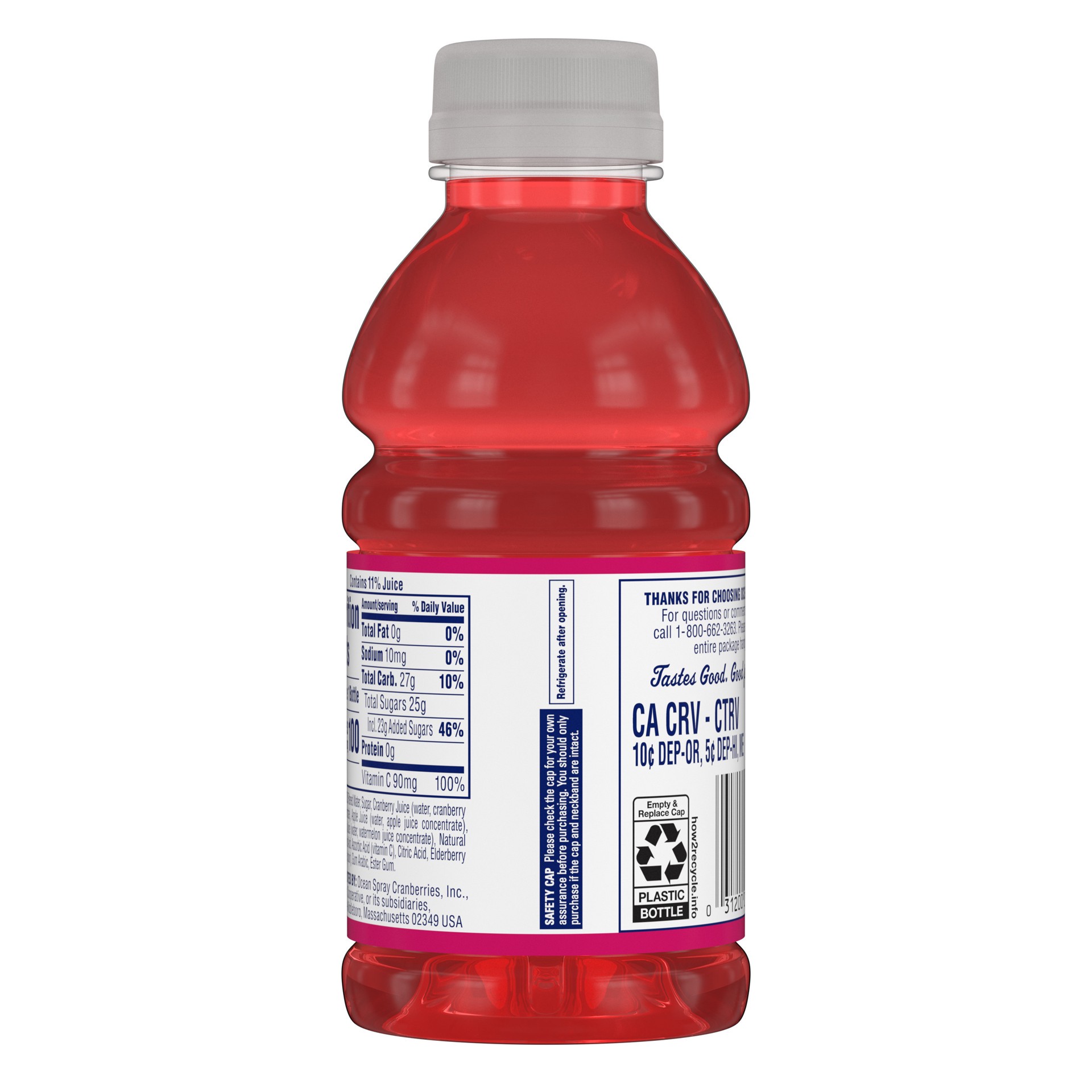 slide 2 of 10, Ocean Spray Cran-Watermelon™ Cranberry Watermelon Juice Drinks, 10 Fl Oz Bottles, 6 Count, 60 fl oz