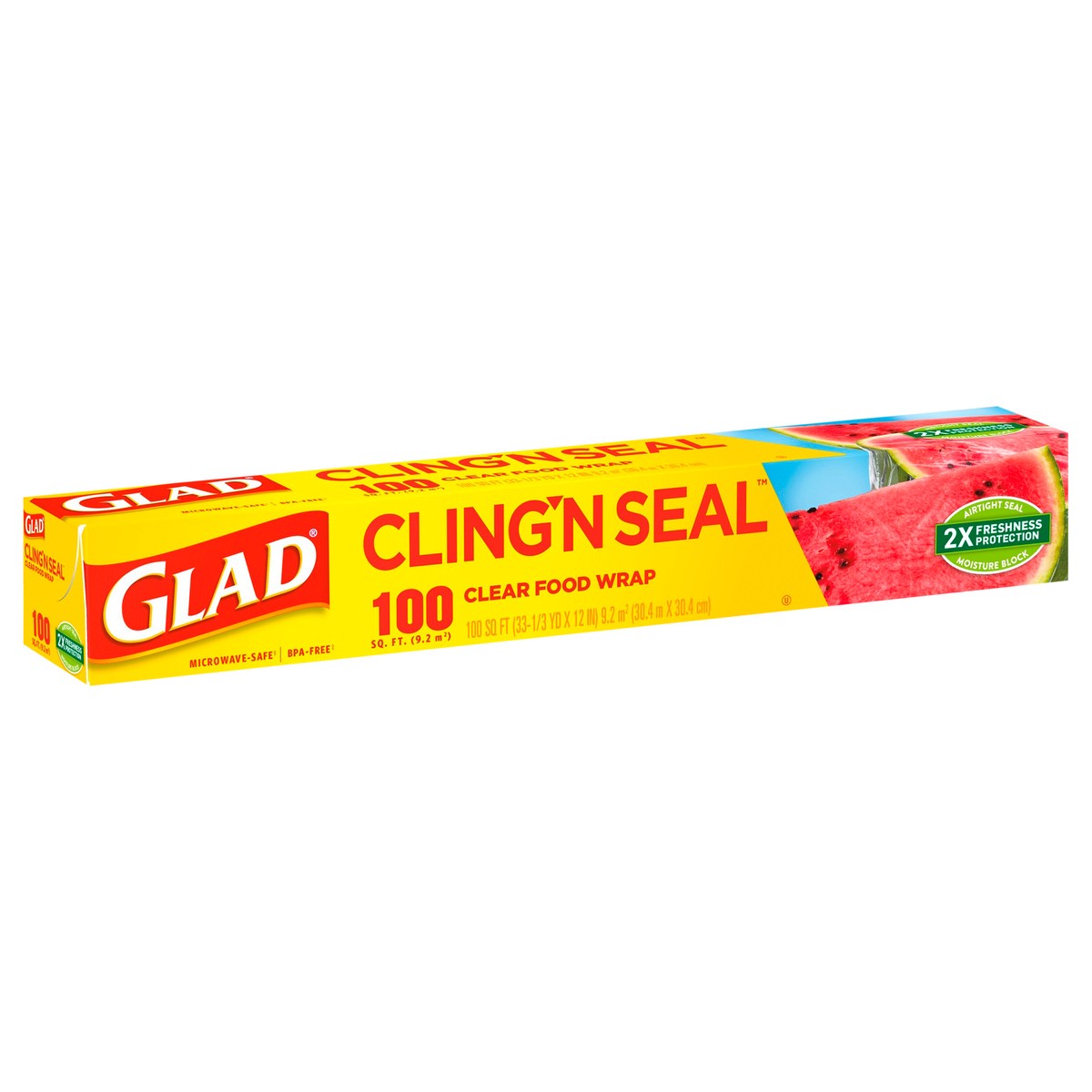 slide 5 of 9, Glad Cling ‘N Seal™ Plastic Food Wrap, 100 Square Foot Roll, 1 ct