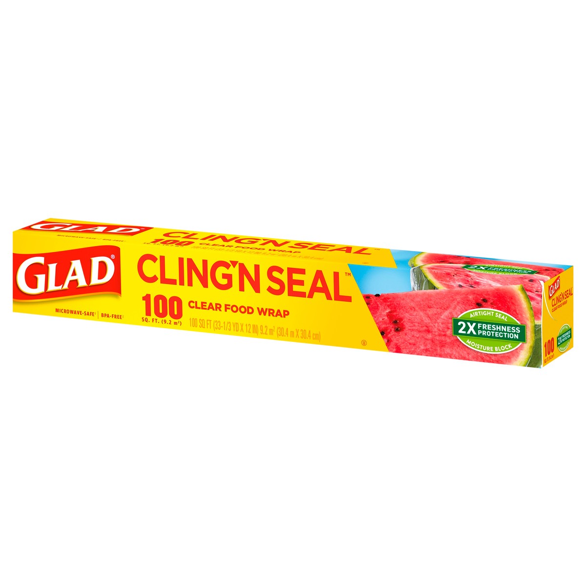 slide 8 of 9, Glad Cling ‘N Seal™ Plastic Food Wrap, 100 Square Foot Roll, 1 ct