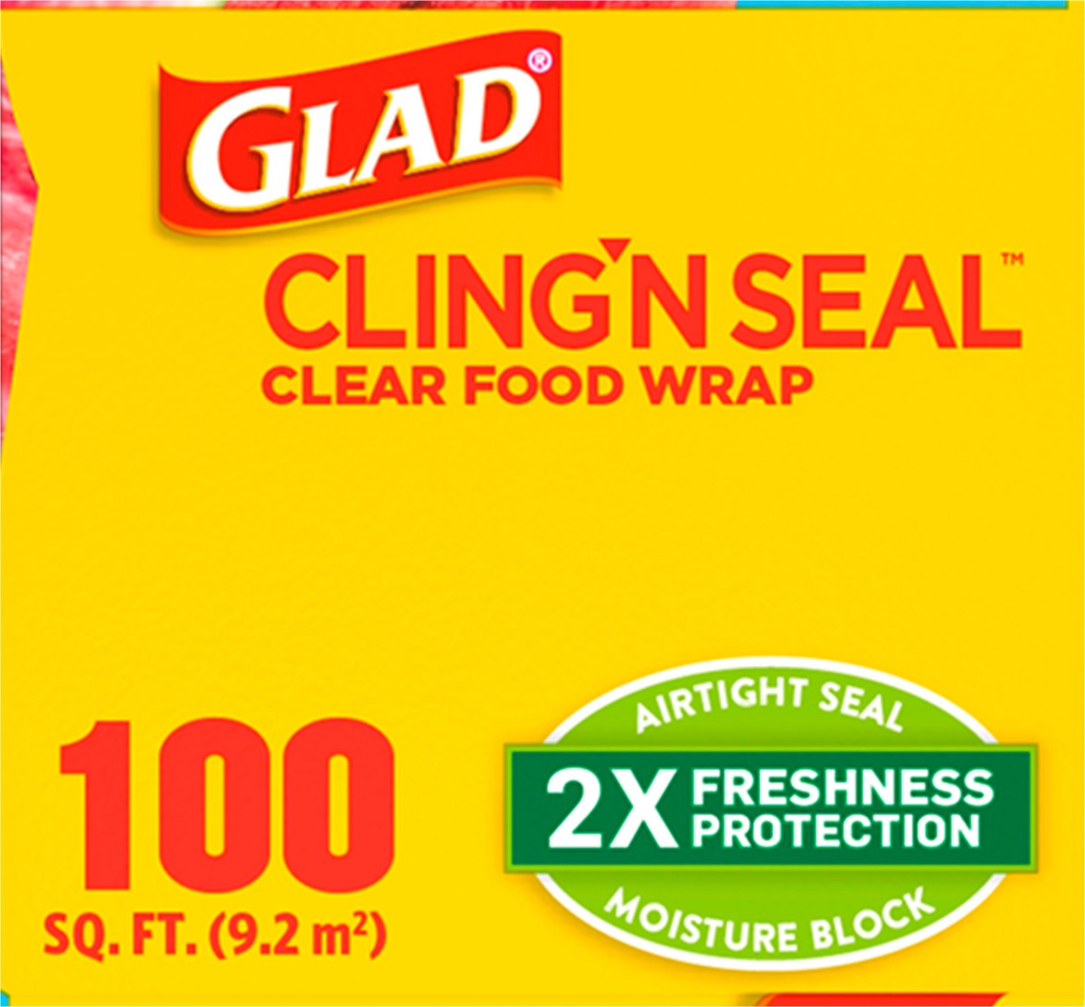 slide 3 of 9, Glad Cling ‘N Seal™ Plastic Food Wrap, 100 Square Foot Roll, 1 ct