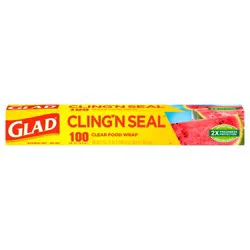 Glad Cling ‘N Seal™ Plastic Food Wrap, 100 Square Foot Roll